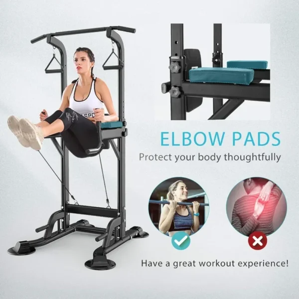 tt Multi-Function Power Tower with Backrest Workout Dip Station Pull Up Bar Stand Fitness Strength - Image 5