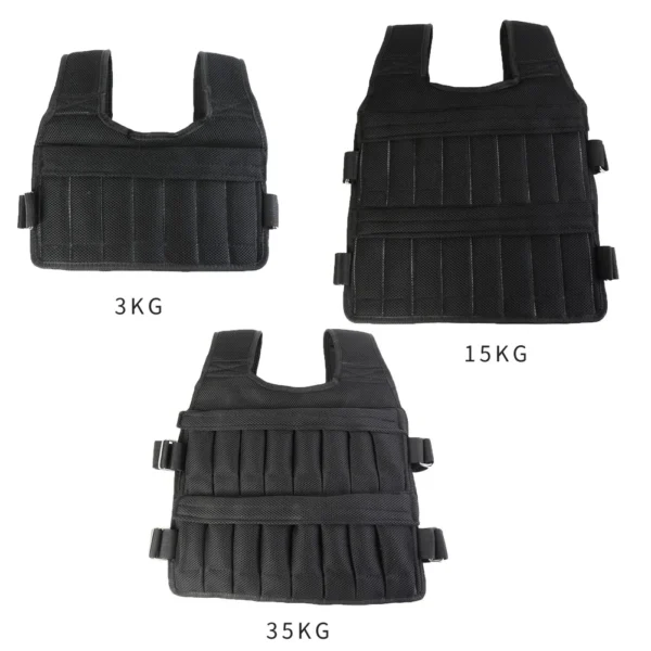 3/15/20/35/50kg Weighted Jacket Durable Weighted Vest Loading Weight Vest Weighted Exercise Vest for Workout Running Training - Image 2