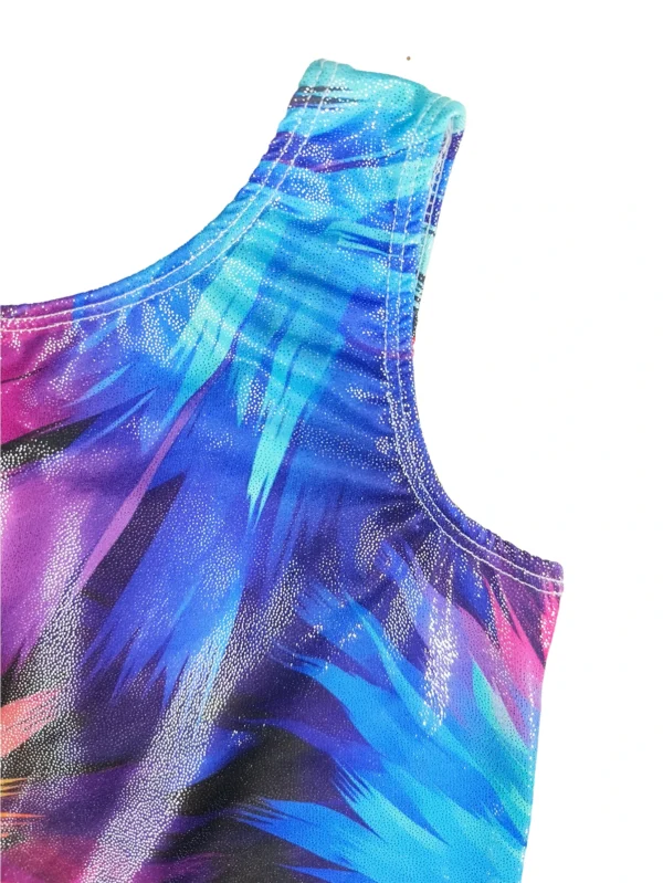 Girls Gymnastics Ballet Leotards Toddler Colorful SleevelessTank Leotard Kids Dancewear Activewear Random color - Image 4