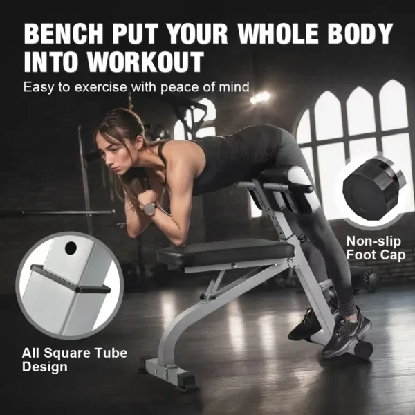 Gym Adjustable Multi Function Abs Roman Chair Back Hyper Extension Exercise Bench Roman Chair Strength Training for sale - Image 3