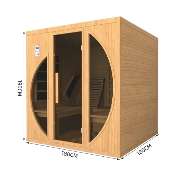 A17 Double recliner sweat room Far infrared tourmaline light wave room Single dry steam sauna room