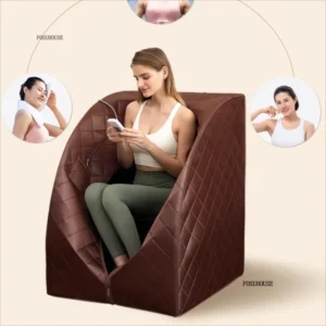 Portable Multi-sided Heating Far Infrared Sauna for Home Personal Sweating Box Relaxtion & Detox with Heating Foot Pad