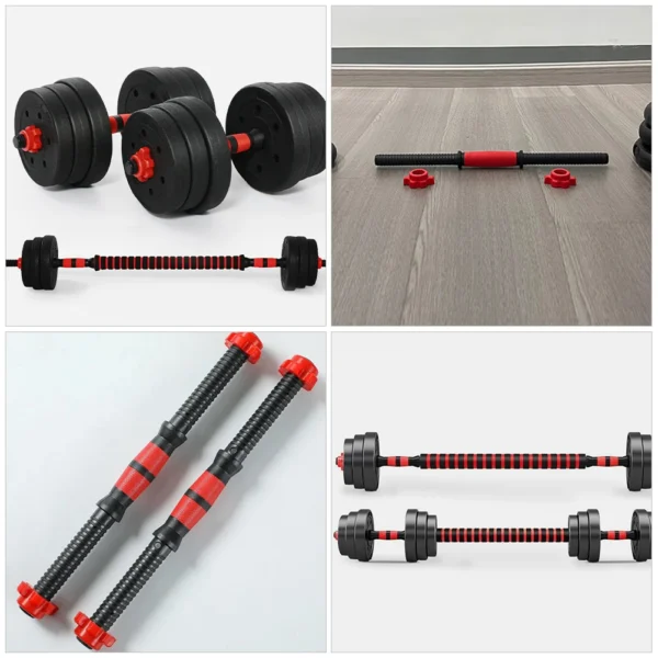 40cm Dumbbell Rod Solid Steel Weight Lifting Spinlock Dumbbell Bars With Connector Gym Home Fitness Workout Barbells Handles - Image 3