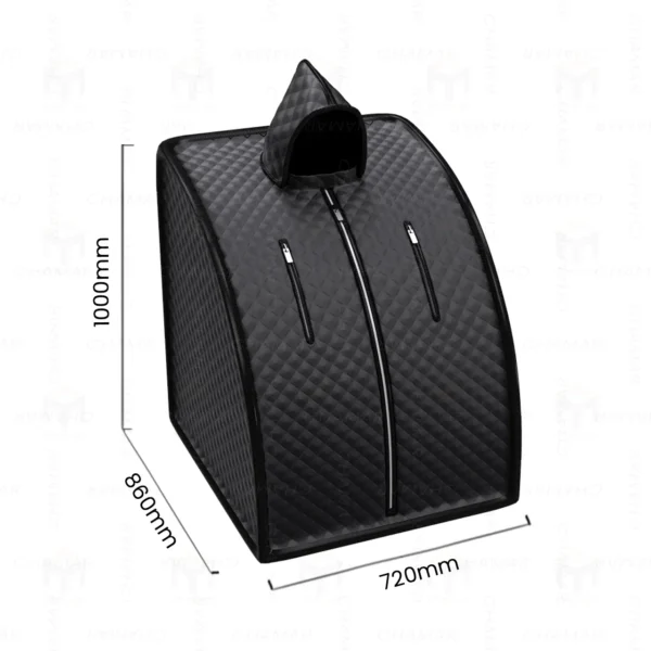 Modern 1-Person Portable Indoor Steam Mini Sauna Tent Straight Bracing Type with Steamer for Home Spa Personal Steam Room - Image 2