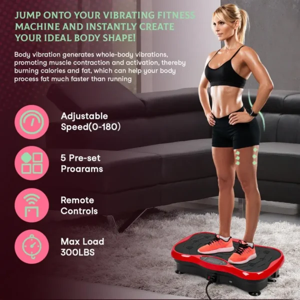 Power Waver Vibration Plate Exercise Machine, Vibrating Plate Machine for Lymphatic Drainage, Whole Body Vibration Plate Machine - Image 2