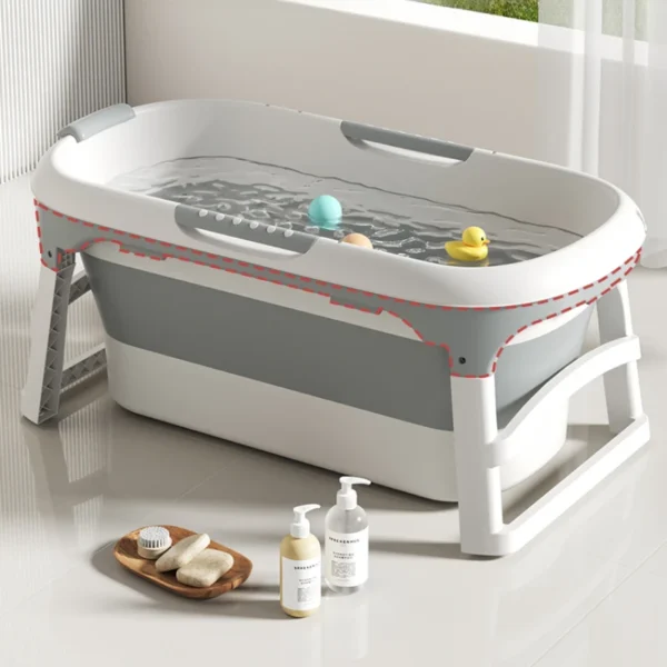 Children's Bathtub Folding Ice Bath Simple Bathroom Tubs Mobile Swimming Pool Useful Things Home Tina Plegable Portable Newborn - Image 3