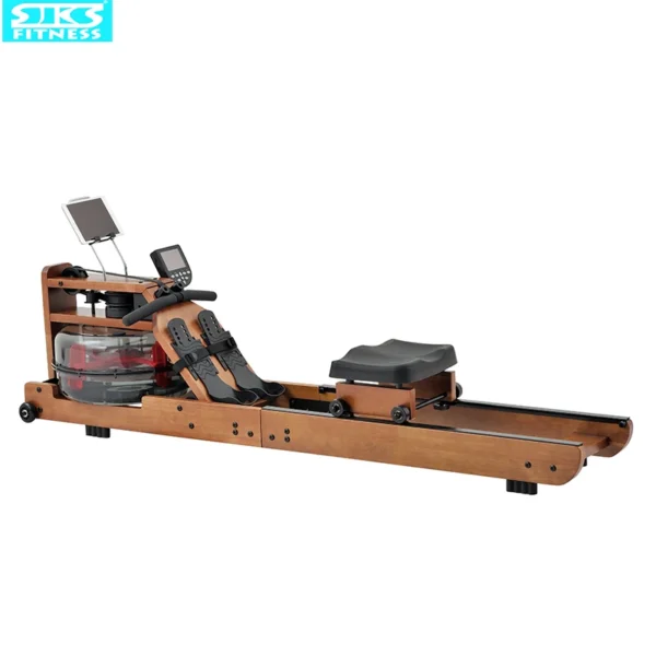 New Solid Wood Water Resistance Rowing Machine, Foldable, Aerobic Rowing Trainer
