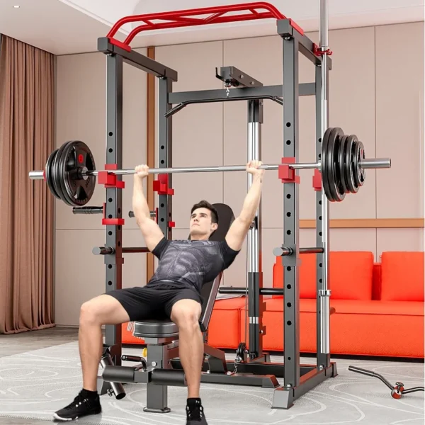 Home Fitness Multi-Functional Gym Rack Comprehensive Training Equipment for Squat Bench Press Doorway Exercise Unisex Made Steel - Image 3