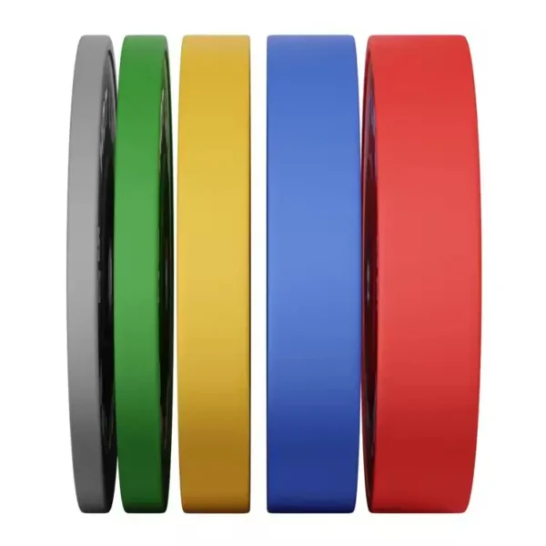 Free Weight Customize Logo Wholesale Colorful Rubber Coated Cast Iron Weight Disc Fitness Gym Barbell Weight Plates - Image 4