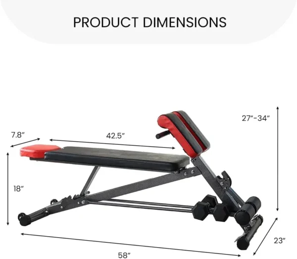 Hot sales Multi-Functional Adjustable Weight Bench forTotal Body Workout Hyper Back Extension, Roman Chair, Adjustable Ab Si