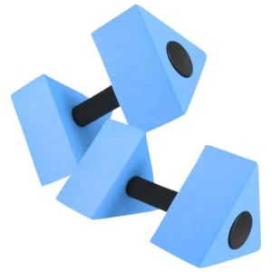 2pcs Water Triangular Barbells Pool Aerobics Hand Weights Sets For Women Kids Lake Weights Dumbbells Blue Fitness Equipment