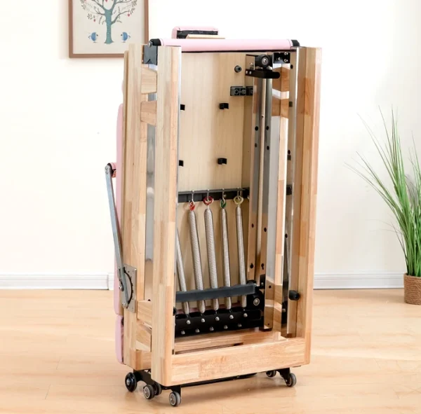 Studio Commercial Training Professional Reformer Folding Wood Foldable Reformer Machine Pilates - Image 4