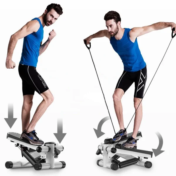 Mini Stepper Twist Stepper Machine Max 120kg Fitness Stepper LED Display Slimming Treadmill with Pull Rope for Slimming Exercise - Image 3