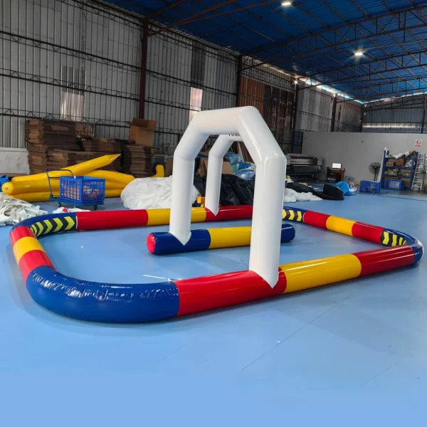 Inflatable Go Kart Race Tracks Inflatable Didi Car Race Track Sport Game Air Racing Bumper Car Happy Hopper Circuit For Kids - Image 4
