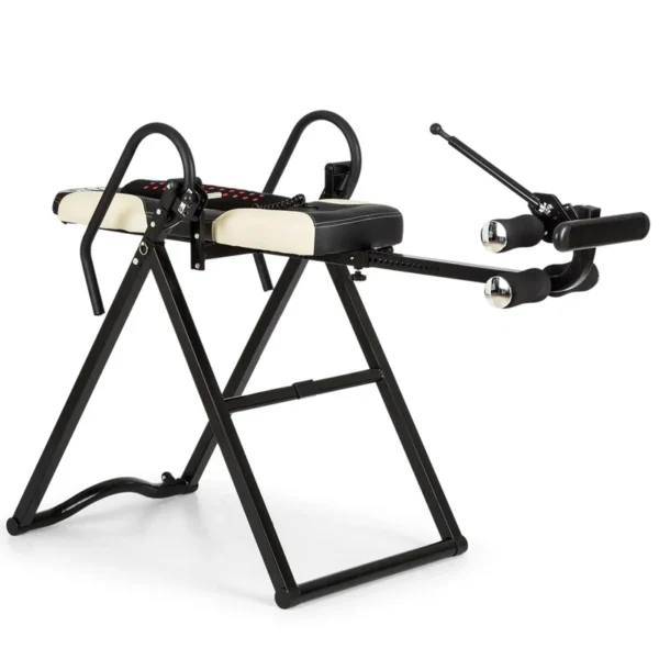 Gym Equipment Adjustable Folding Gravity Chair Handstand Machine Back Pain Inversion Table With Heating & Vibration Massager - Image 4