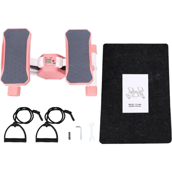 Portable Mini Stepper & Stair Climber Machine Kit with Resistance Bands and Anti-Slip Pad Leg Exercise Equipment - Image 3