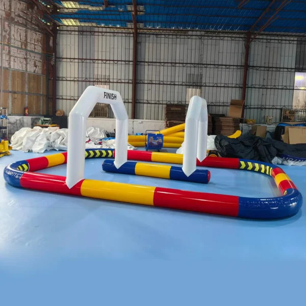 Inflatable Go Kart Race Tracks Inflatable Didi Car Race Track Sport Game Air Racing Bumper Car Happy Hopper Circuit For Kids - Image 2