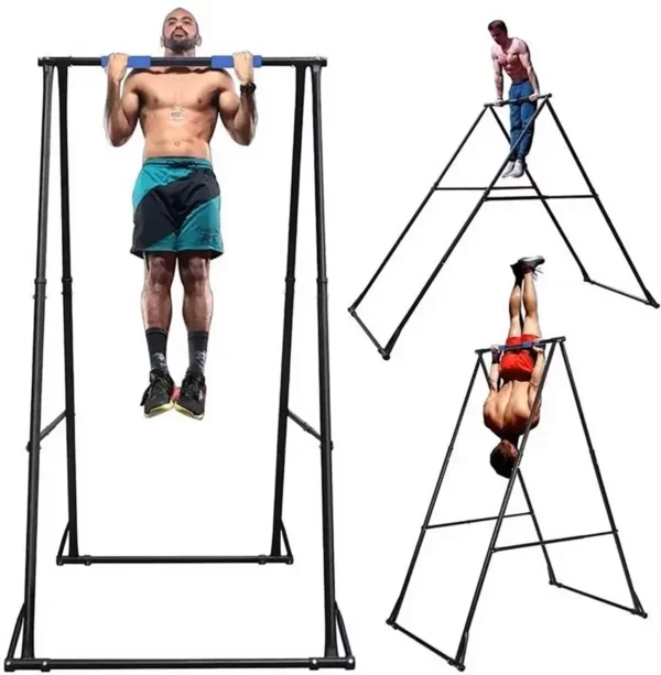 Best Quality Sturdy Steel Power Tower Foldable Free Standing Workout Station Pull-up Bar Home Gym Horizontal Bars - Image 5