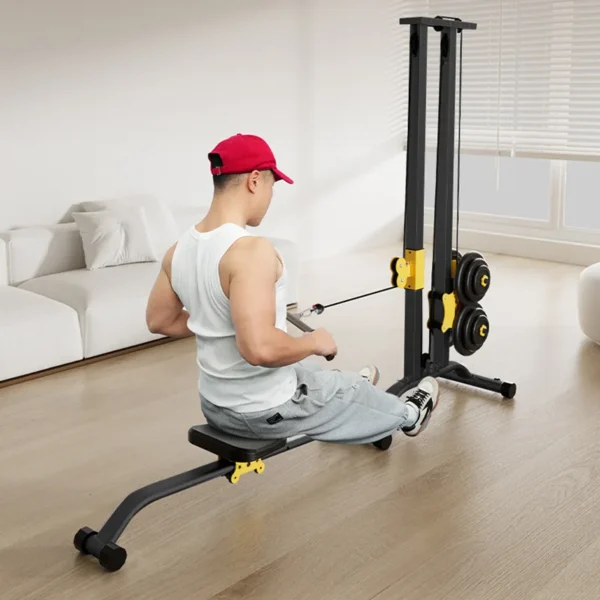 Rowing Machine Fitness Equipment Exercise High-pull Fame Dumbbell Multi-functional All-in-one Comprehensive Trainer Rowing - Image 3