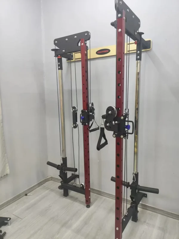 Folding Wall Cable Rack Integrated Trainer Squat Rack Free Bench Press Rack High Pull Down Wall Bird Comprehensive Trainer - Image 6