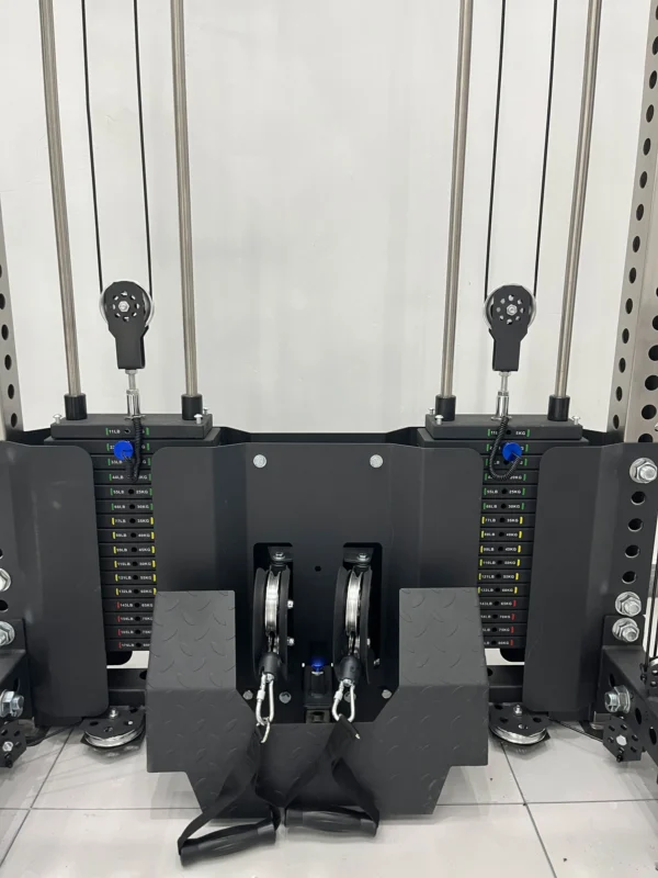 Folding Wall Cable Rack Integrated Trainer Squat Rack Free Bench Press Rack High Pull Down Wall Bird Comprehensive Trainer - Image 5