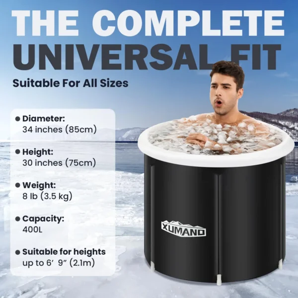 Inflatable Bathtub Foldable Adult Portable Outdoor Bathtub PVC Inflatable SPA Ice Bath Challenge Ice Therapy Ice Bath Tub - Image 2