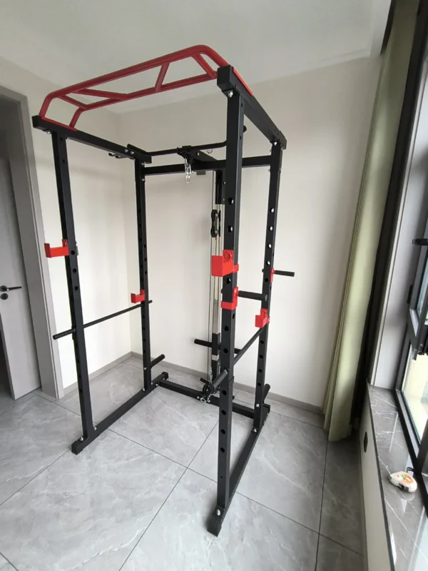 Home Fitness Multi-Functional Gym Rack Comprehensive Training Equipment for Squat Bench Press Doorway Exercise Unisex Made Steel - Image 5