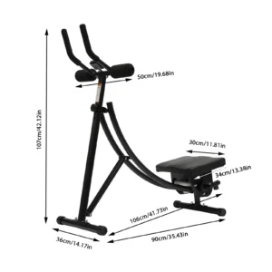 Ab Machine with Silent Rollers, LED Display, 3 Adjustable Slopes, Carbon Steel Frame, Full-Body Exercise for Core Strength and