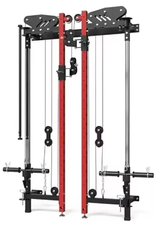 Folding Wall Cable Rack Integrated Trainer Squat Rack Free Bench Press Rack High Pull Down Wall Bird Comprehensive Trainer - Image 5