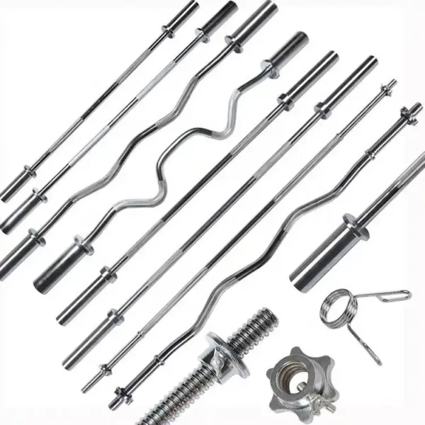 Weightlifting Bar Powerlifting Barbel Fitness Weightlifting Chrome Barbell Bar - Image 6