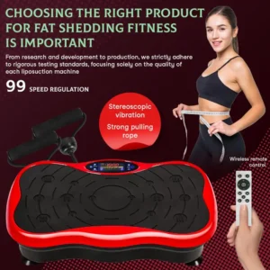 Vibrating Plate Machine, Power Waver Vibration Plate Exercise Machine for Lymphatic Drainage, Whole Body Vibration Plate Machine