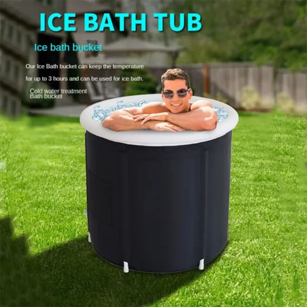 MAYZANEN Ice Bath Portable Collapsible Bathtub Thicken Large Adult Inflatable Bath Bucket Outdoor Water Therapy Cold Plunge Tub - Image 4