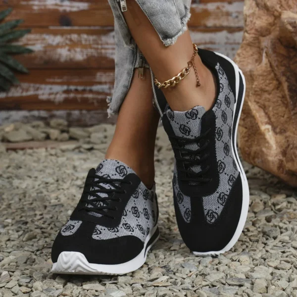 Spring and Summer Women Designer Mouth Breathable Cross Strap Sneakers Flat Comfortable Casual Walking sneakers Zapatos De Mujer - Image 4