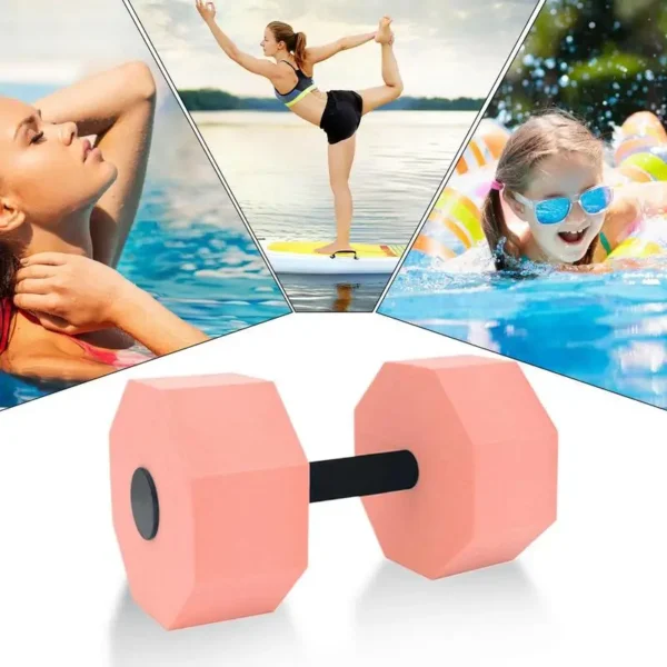 Water Weights Pool Foam Dumbbells For Water Exercise Lightweight Aerobics Equipment With Handle Strip Training Exercise Barbells - Image 5