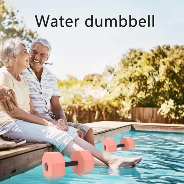 Water Weights Pool Foam Dumbbells For Water Exercise Lightweight Aerobics Equipment With Handle Strip Training Exercise Barbells - Image 2