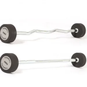 PU Small Barbell Straight Bar Curved Bar Weightlifting Barbells for Gym Hard Pull Small Barbell