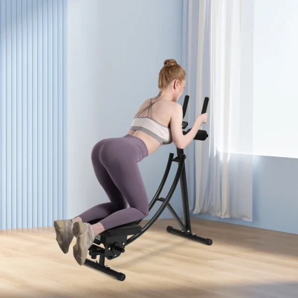 Ab Machine with Silent Rollers, LED Display, 3 Adjustable Slopes, Carbon Steel Frame, Full-Body Exercise for Core Strength and - Image 4