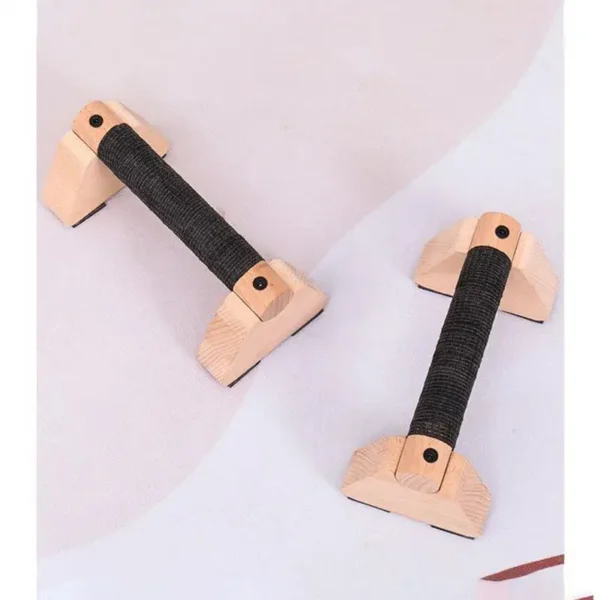 Solid Wood Push up Bar Pull up Stand Handles Parallettes Handles Exercise Equipment for Home Wood Parallettes Bar for Floor Use - Image 5
