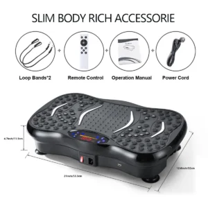Electric 3D Vibration Plate Exercise Machine Power Fit Crazy Massage for Whole Body Slimming ABS for Household Use