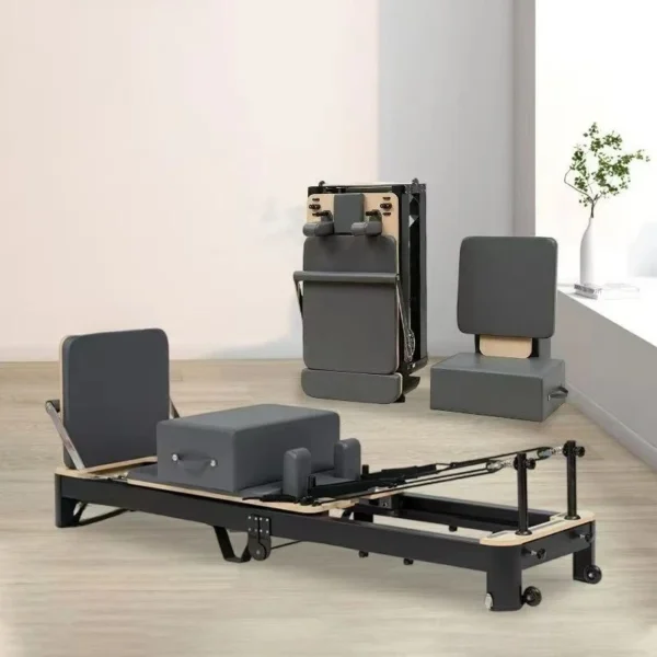 Aluminium Alloy Foldable Pilates Reformer Convenient Storage Reformer Commerical Home Foldable Reformer Pilates Machine - Image 2