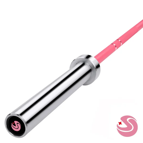 Gym Equipment 2.01m Weightlifting Barra Gym Barbell Weight Women Olimpi Bar pink 15kg Weight Lifting Barbells Bar for Sale - Image 2