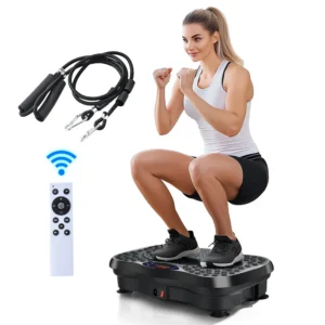 Vibration Plate Exercise Machine Bluetooth-Compatible Rhythm Machine Adjustable Speed Full Body Shaker for Men Women