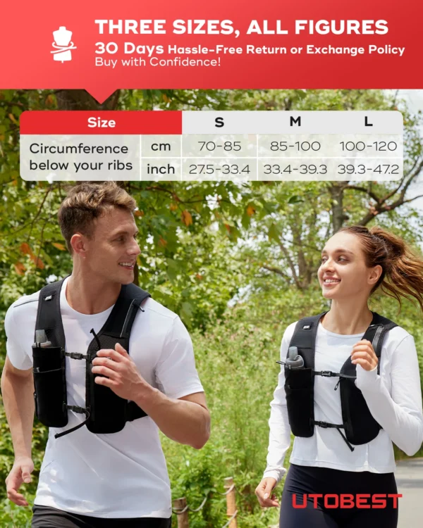 UTOBEST UTR113 Reflective Running Hydration Vest Adjustable Phone Holder for Training Cycling Night Running - Image 5