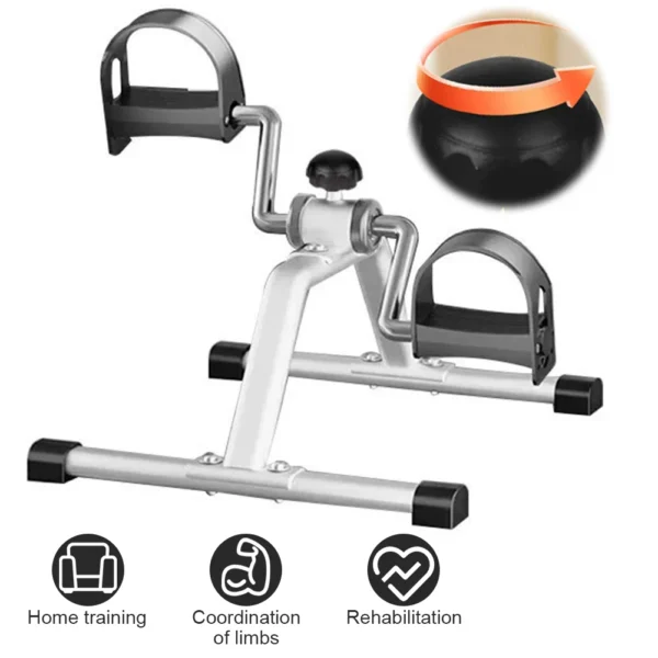 Portable Pedal Exerciser Under Desk Bike Pedal Exerciser Non Slip Foot Peddler Machine Mini Bicycle Trainer for Home Exercise - Image 2