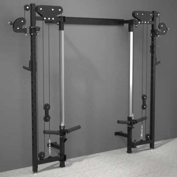 Folding Wall Cable Rack Integrated Trainer Squat Rack Free Bench Press Rack High Pull Down Wall Bird Comprehensive Trainer - Image 3