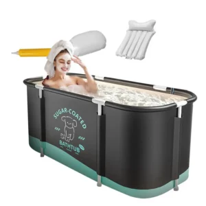 Portable Bathtub Adult Ice Bath Tub Thicken Multiple Layer Bathtub Fold Up Bathtub Family SPA Soaking Tub for Small Bathroom