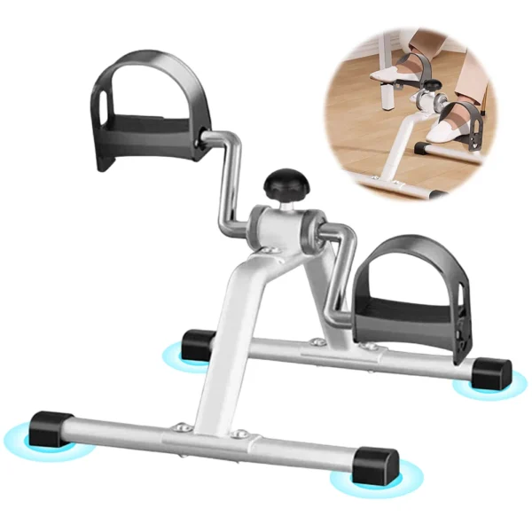 Folding Portable Arm Leg Exercise Bike with Adjustable Resistance Under Desk Bike Stationary Exercise Bike for Home Exercise - Image 2