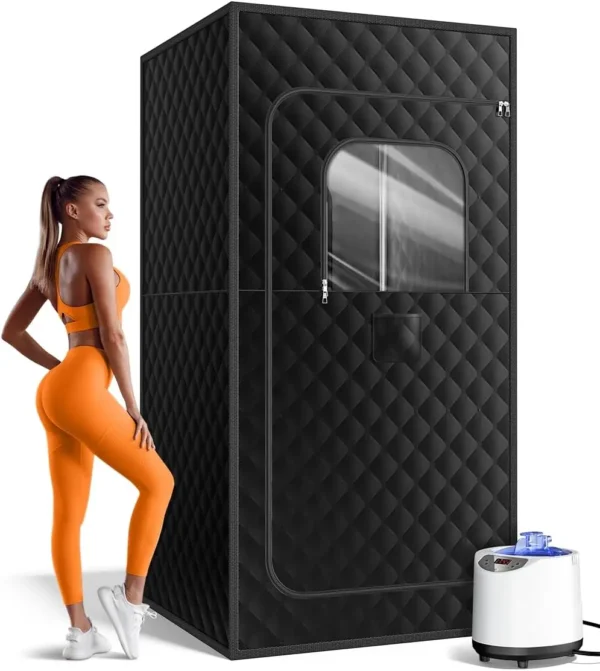 Sauna Box, Portable Sauna for Home, Personal Steam Sauna Tent with 1200W 3L Steamer Heater, 15 Levels, Remote Control, Foldable - Image 2