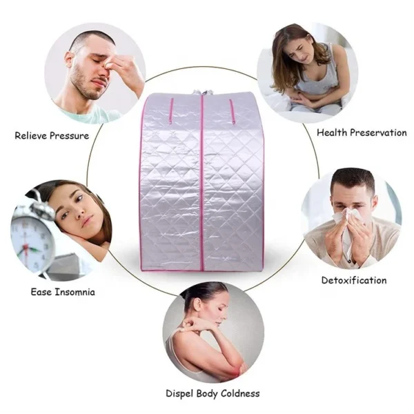 1000W Family Indoor Personal 1 Person Foldable Wet Steam SPA Slimming Remove Toxin Travel Portable Home Steam Sauna Room Tent - Image 4