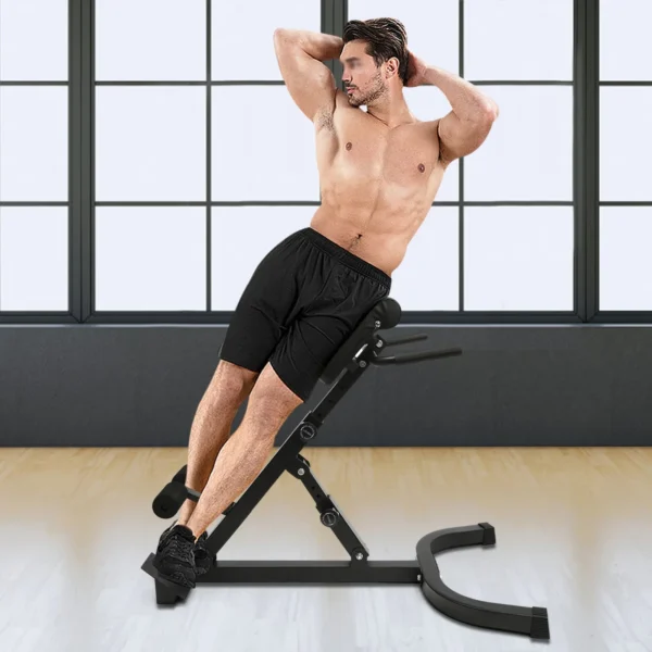 Hyper Back Extension Roman Chair Adjustable Ab Sit up Bench Decline Be Multi-Functional Bench for Full All-in-One Body Workout - Image 2